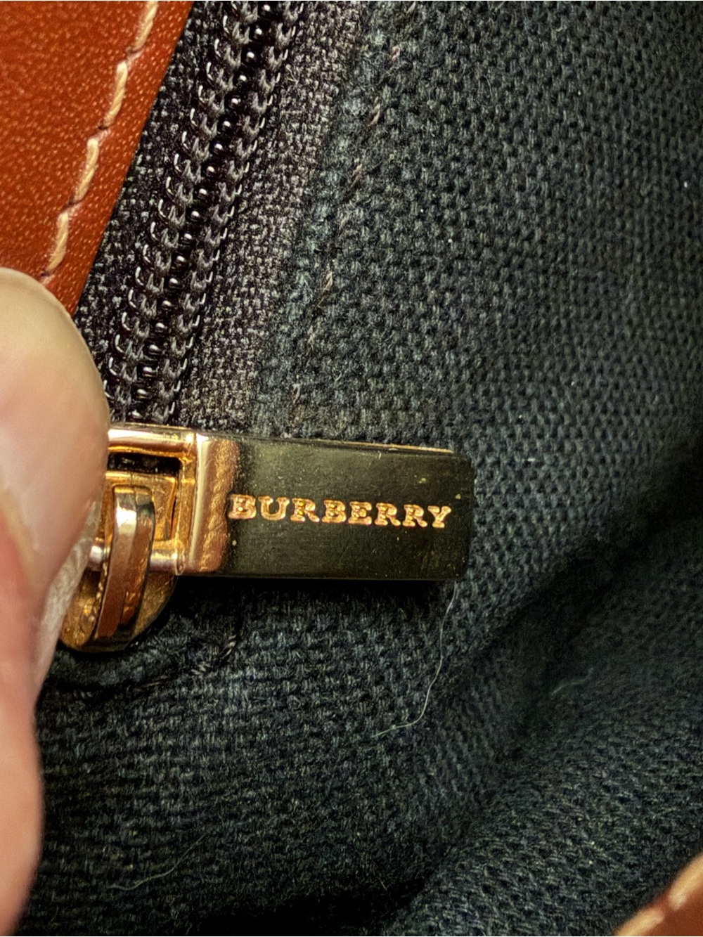 Burberry Nova Check Haymarket Coated Canvas Small Tote Bag L8.5 in x 7.5 in x4in - Picture 4 of 10